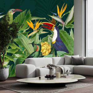 Papel pintado aves tropicales 364x270cm
