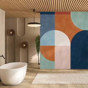 Papel pintado azul 208x270cm