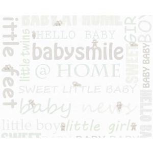 Papel pintado baby con escrituras coloridas