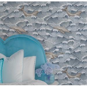 Papel Pintado Ballenas, papel auténtico, 200x280cm, 8 hojas