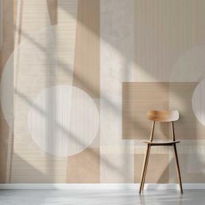 Papel pintado beige estructurado 364x270cm
