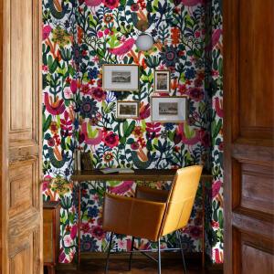 Papel pintado botánico en papel ecológico fino,200x280cm,8…