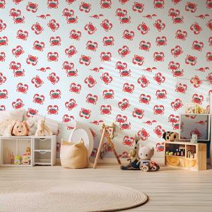 Papel pintado cangrejos con anteojos  52x1000cm