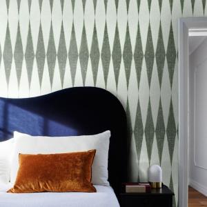 Papel pintado chevron en papel ecológico fino,200x280cm,8 h…