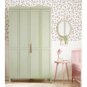 Papel pintado con estampado de flores, papel blanco 50 cm x…