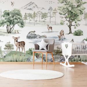 Papel pintado de bosque nevado 364x270cm