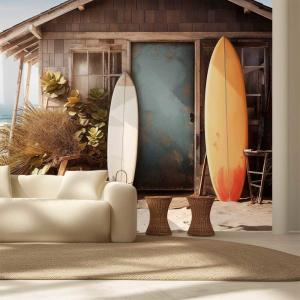 Papel pintado de cabaña de playa 364x270cm