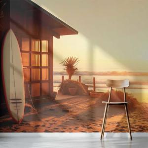Papel pintado de casa de playa 364x270cm