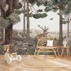 Papel pintado de sombra de ciervo 364x270cm