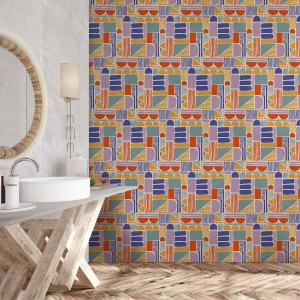 Papel pintado estudio de formas  156x270cm