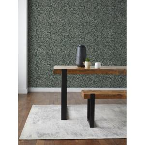 Papel pintado follaje verde esmeralda 1005 x 52cm