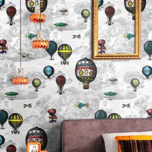 Papel pintado globos en papel ecológico fino,200x280cm,8 ho…