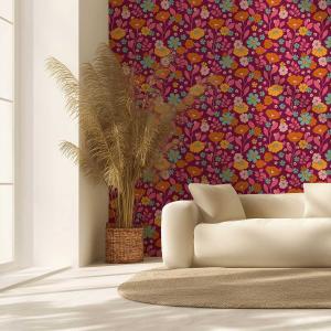 Papel pintado groovy floral  156x270cm
