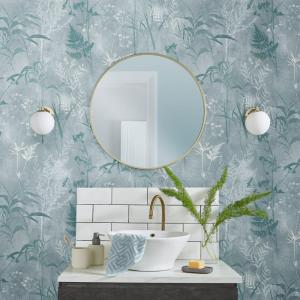 Papel pintado hierbas azul claro 1005x52cm