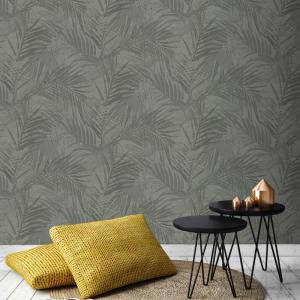 Papel pintado hojas de verano verde 1005x52cm