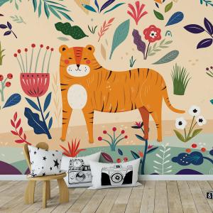 Papel pintado infantil tigre 364x270cm