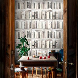 Papel pintado libros en papel ecológico fino,200x280cm,8 ho…