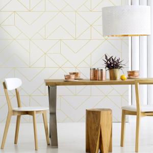 Papel pintado lineas geométricas oro 1005x52cm