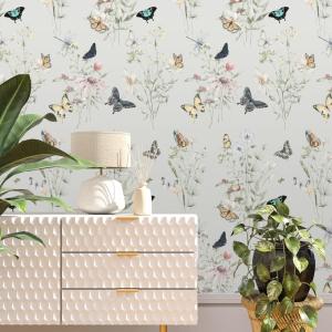 Papel pintado mariposas en papel ecológico fino,200x280cm,8…