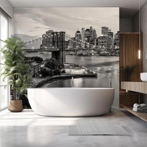 Papel pintado panorámica de manhattan B/N  364x270cm