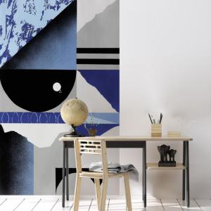 Papel pintado panorámico Abstracción 2, Azul 150 x 250cm