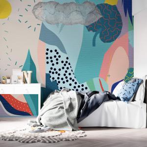 Papel pintado panorámico abstract jungle - l