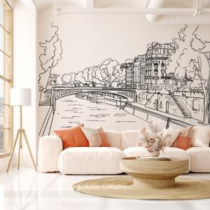 Papel pintado panorámico - Belle Rive - 7 tiras : 336 x 270…