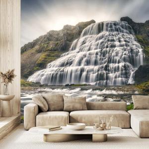 Papel pintado panorámico cascada en islandia 364x270cm