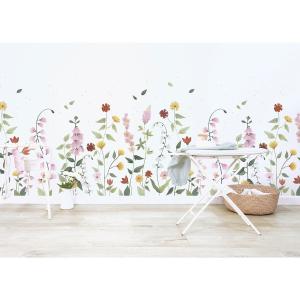 Papel pintado panorámico con estampado de flores 200x248 cm