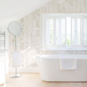 Papel pintado panorámico con motivos de pájaros beige 300x2…