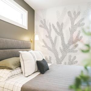 Papel pintado panorámico coral, Gris 150 x 250cm