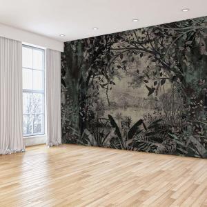 Papel pintado panorámico de árboles paisaje antiguo 364x270…