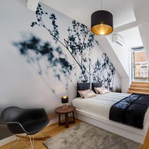 Papel pintado panoramico de flor de campo, Azul 450 x 250cm