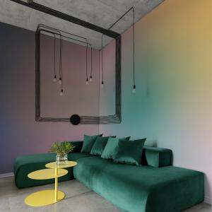 Papel pintado panorámico degradado rosa y verde, Colores 30…