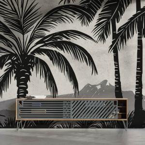 Papel pintado panorámico exótica isla con palmeras 364x270c…