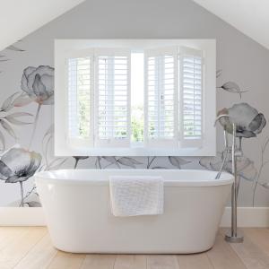 Papel pintado panorámico flores al viento gris 300x250cm