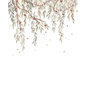 Papel pintado panorámico follaje de eucalipto 200x248 cm