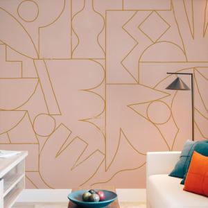 Papel pintado panorámico Fragments, Beige 170 x 250cm