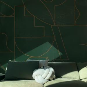 Papel pintado panorámico Fragments, Verde 255 x 250cm