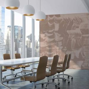 Papel pintado panorámico gráfico, Marrón 150 x 250cm