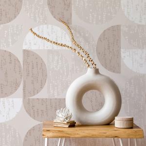 Papel pintado panorámico groove - crema