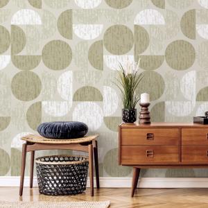 Papel pintado panorámico groove - salvia