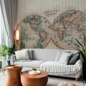 Papel pintado panorámico hemisferio