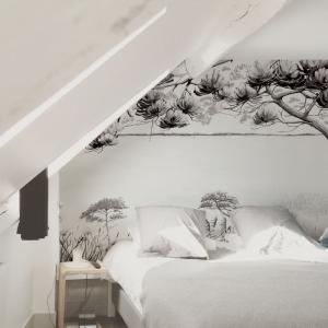 Papel pintado panorámico junto al lago, Negro 300 x 250cm