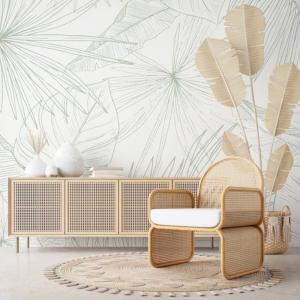 Papel pintado panorámico - Lämnar Vert - 7 tiras : 336 x 27…