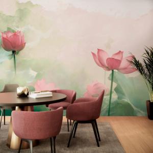 Papel pintado panorámico lirios