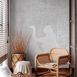 Papel pintado panorámico mahsa gris