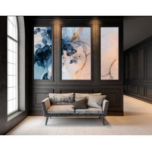 Papel pintado panorámico marble&flowers xl