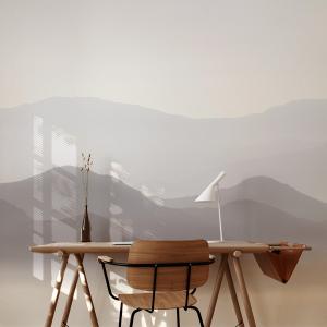 Papel pintado panorámico misty mountains beige 255x250cm
