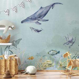 Papel pintado panorámico océano encantado